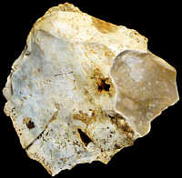 Patinated flake with recent damage