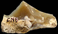 Flake of CN5-flint with cortex