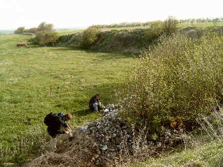 Former quarry with samplers