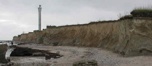 Fast eroding cliff